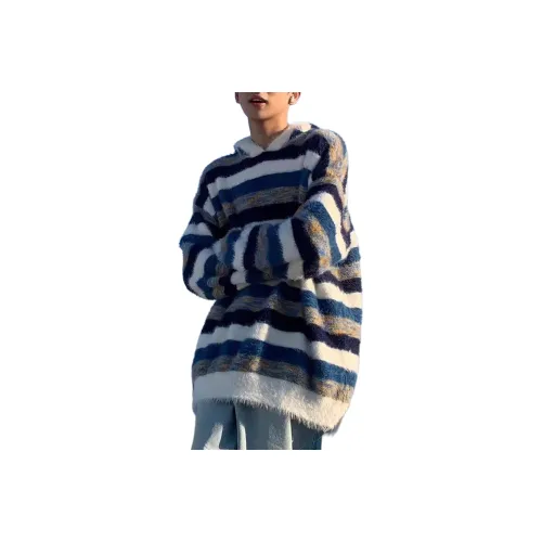 MGDOHOME Синий с Белым Lettering Унисекс Трикотаж