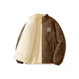 [Супер-теплый Шерпа] Карамельный Коричневый (Сердцебиение Этикетка Логотип на груди)