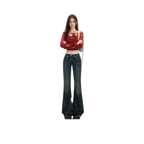 PAZZO Red Women's Jeans PAZZO Красный Женские Джинсы