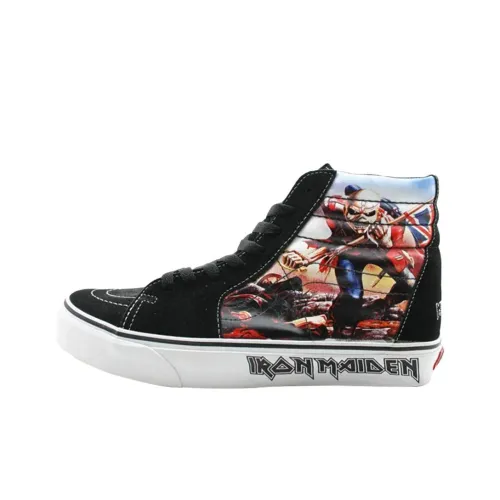 Iron Maiden x Vans SK8 HI Высокие Кроссовки для скейтбординга Мужские Черные