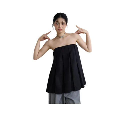 FTTHR Черный Женский Топ без бретелек