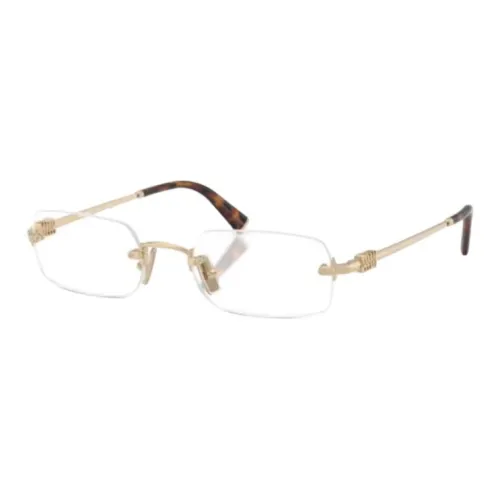 MIU MIU Золотистый Цвет Очки с диоптриями Женские Светло-Золотые