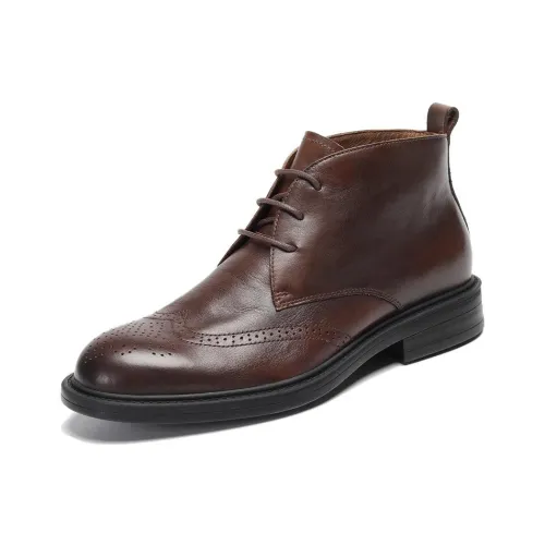 H2 Лицевая коровья кожа Британский стиль Модный Модный Мужская обувь Ботильоны Мужской