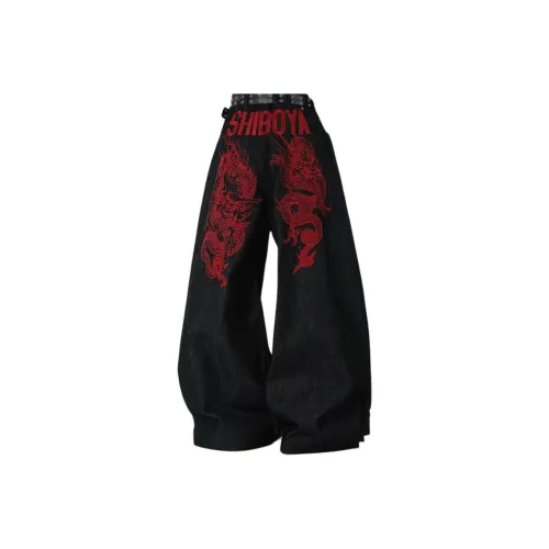 SONGXIER Черные Унисекс Джинсы