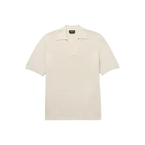 A.P.C Бежевая Мужская Рубашка Поло