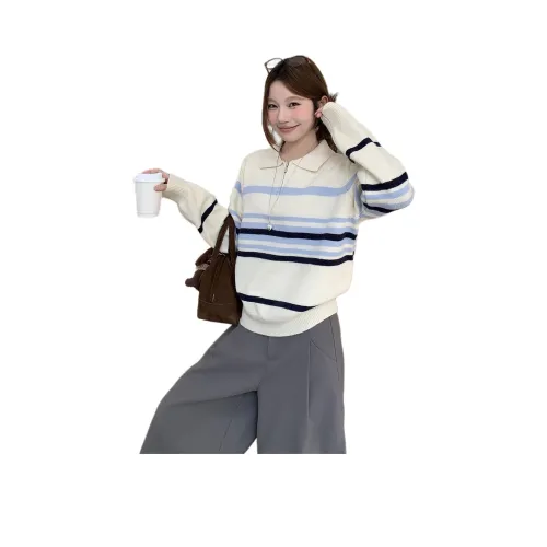 DOSOHEB Полосатый свитер женский трикотаж