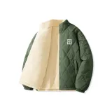 [Супер-теплый Шерпа] Пальмовый Зеленый (Сердцебиение Этикетка Логотип на Груди)