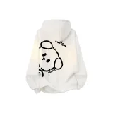 Белый щенок, заглядывающий (утолщенный и с флисовой подкладкой)