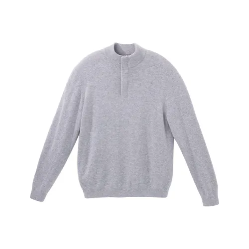 Mr.Bu Вулканический Серый Мужской Кашемировые Свитера