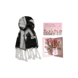 Серый Белый+Розовый Открытка