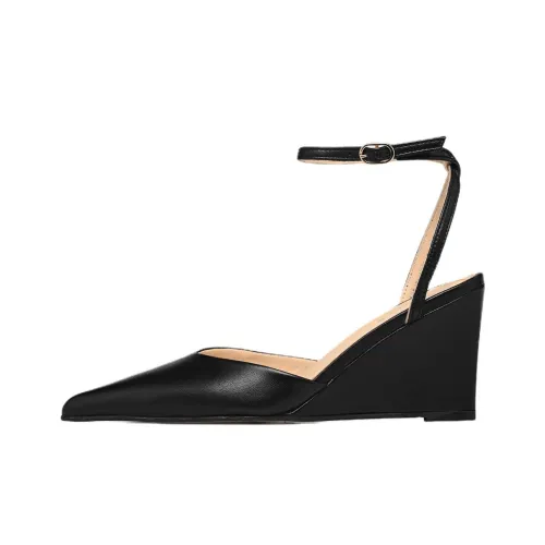 ALOHAS Клин-каблук Высокие каблуки 8 см Женские Черный