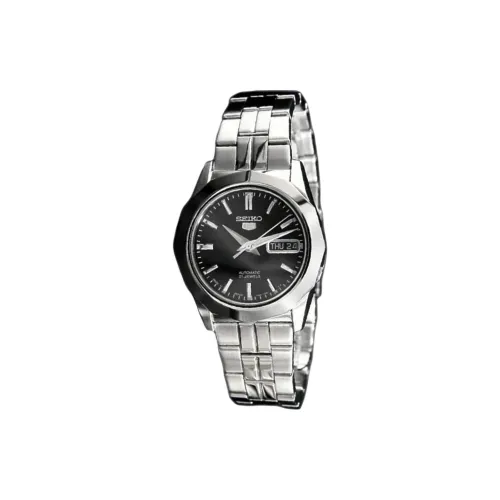 SEIKO Seiko5 Автоматический Механический Механизм Нержавеющая Сталь Ремешок Часы 37 мм Мужские Часы Черный Циферблат