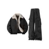 Чёрное пальто + чёрные джинсы