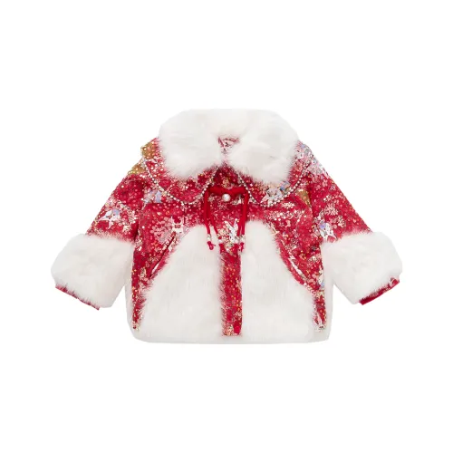 Meter Модный Пуховик Осенний Зимний Девочки Свитер Пальто Мех