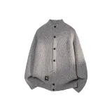 Тканый серый серый (высокий ворот стиль)