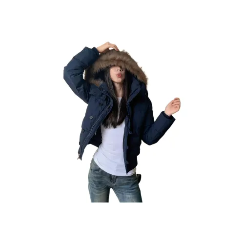 LANGQING Темно-синий женский пуховик