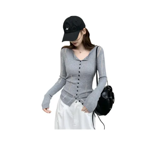 XIAOJUCHUANLI Серый Женский Трикотаж