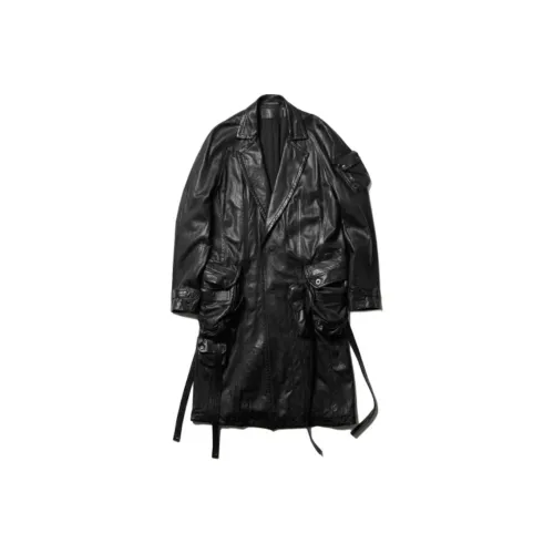 JULIUS Черное Мужское Пальто