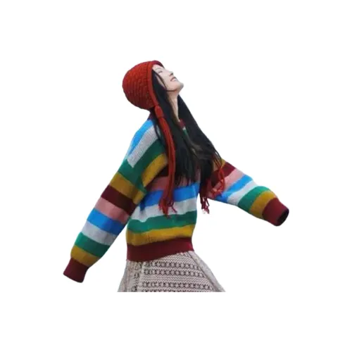 IWZI Радужный Полосы Женская Трикотажная