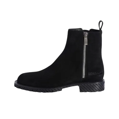 Off Белые ботильоны Мужские Черные