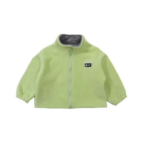 SHIBU Menglebao Polar Fleece Однотонное пальто Зеленые детские школьные куртки