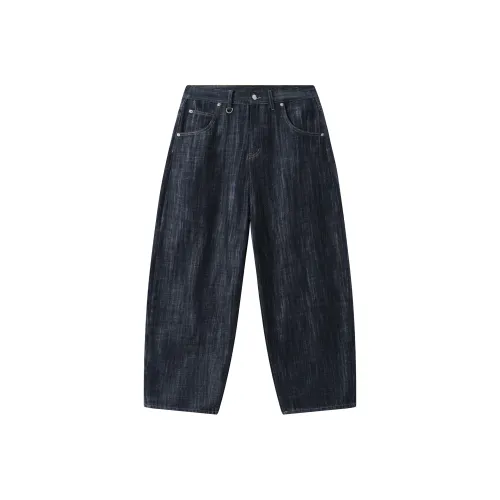 NewJnxs Темно-синие унисекс джинсы