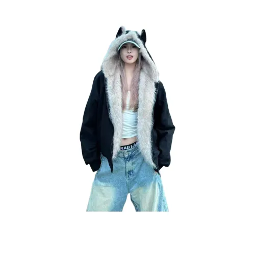 LANGQING Хлопковый пуховик женский черный