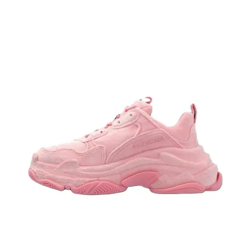 Balenciaga Triple S Low Топ Толстоподошвенные кроссовки 7 см Женские Розовые
