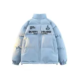 Синий хлопковый пуховик