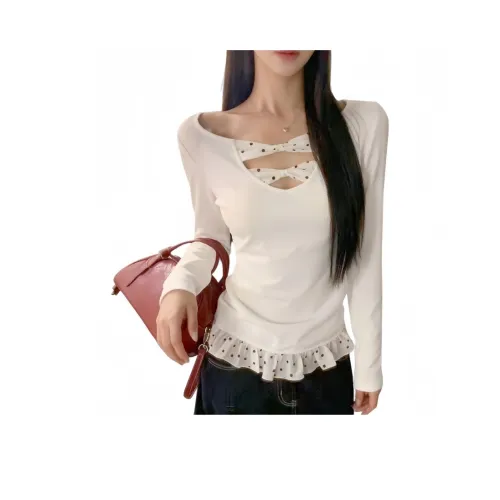 Cotton Gene Белый Женские T-рубашки