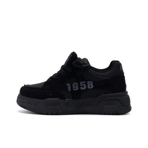 HUANQIU Покрытие устойчивое к истиранию увеличивающее высоту низкие кроссовки для скейтбординга женские чисто черные