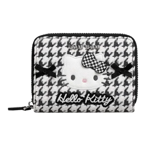 TOUTOU Sanrio Co Branded Hello Kitty Ткань Кошелек Стандартный Женский Oreo Черный