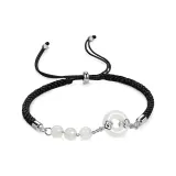 Мирный Застежка Ruyi Браслет-шнурок - Белый Бисер