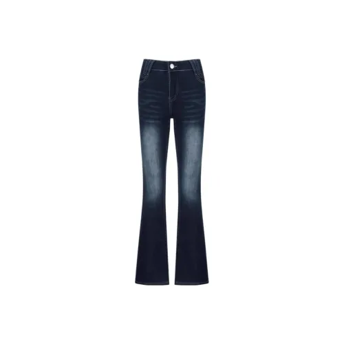 Мед Винтажный синий Женские Джинсы