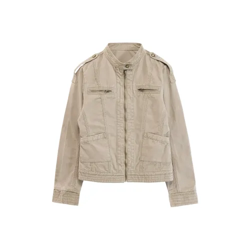 Shuhao Bai Хаки Пальто Женские Куртки