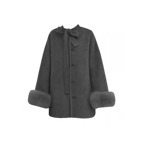 GORGEOUSIDEA Серое пальто женское пальто