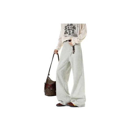 TAIZILONG Грязно-серый Унисекс Джинсы