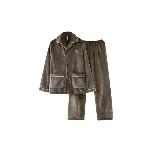 OEING Dark Gray Men's Pajama Sets OEING Темно-серый мужской пижамный комплект