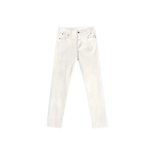 PLQV Белый Мужской Джинсы