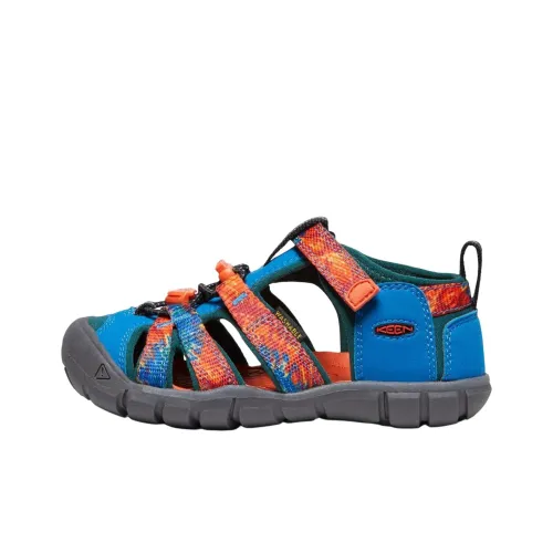 KEEN Seacamp 2 Водонепроницаемые Низкие Сандалии для Детей Синие Оранжевые Подростковые