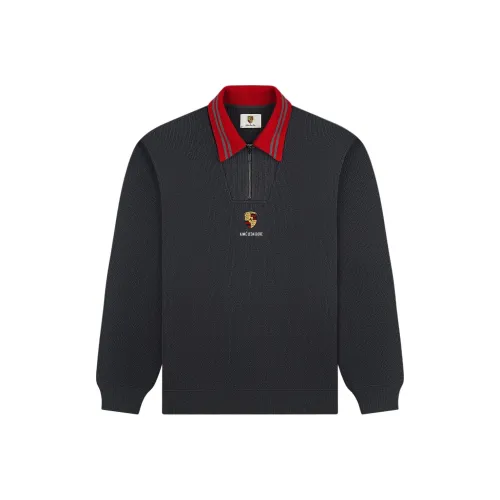 Aime Leon Dore X PORSCHE Коллаборация FW25 Жаккард Ожерелье-чокер Quarter Zip Пуловер Свитшот Унисекс