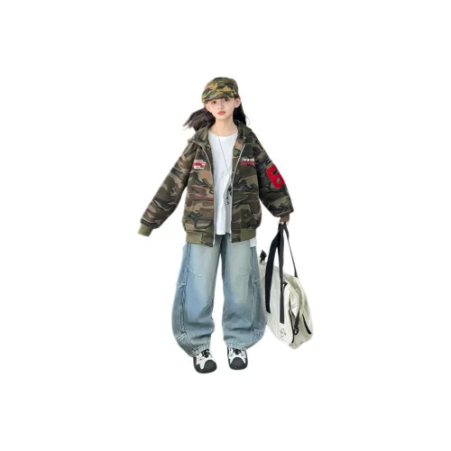 LONGZHIWU Флисовое пальто + Флисовые джинсы Kids Повседневная спортивная одежда