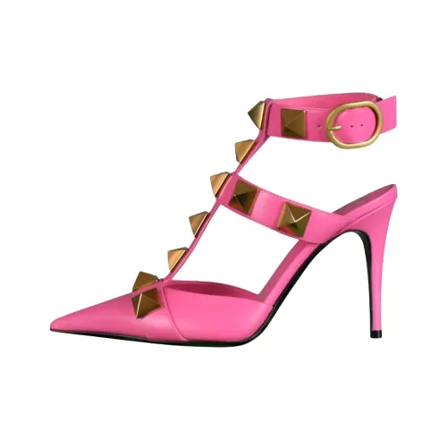 Valentino Garavani Roman Stud Узкий каблук Высокие каблуки 10 см Женские Розовый