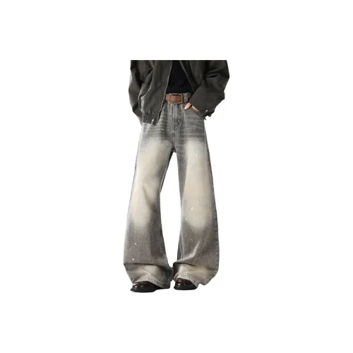 PISYPOX Серый Унисекс Джинсы