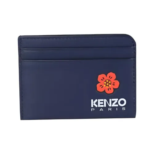 KENZO Телячья кожа Держатель для карт Держатель для карт Мужской Полночь Синий