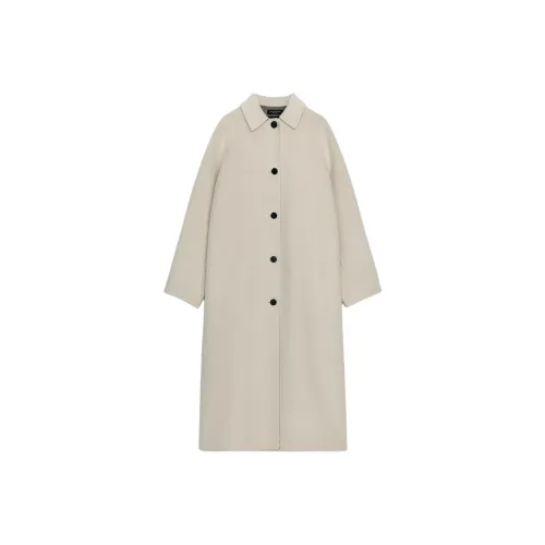 ZARA ZW Series Белое Женское Пальто