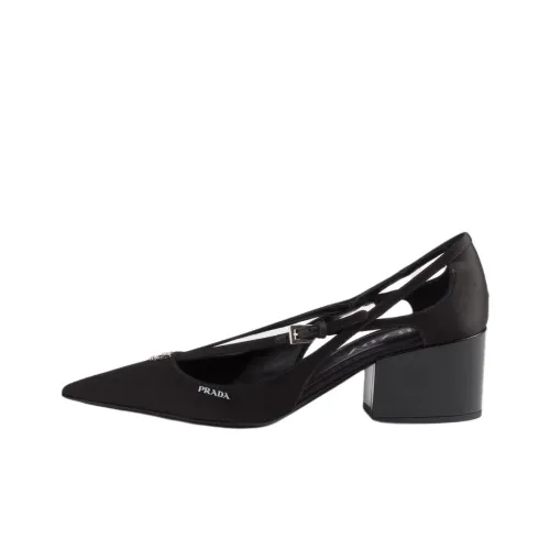 PRADA Грубый каблук Высокие каблуки 5,5 см Женские Черный