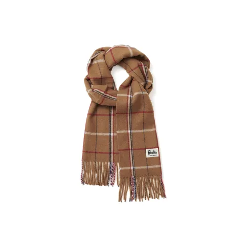Барби Смесовая шерсть Вязаные шарфы Женские Коричневый