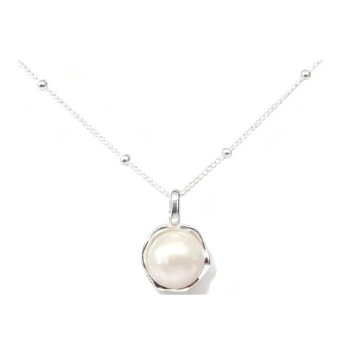 PoreLafe 925 стерлинговое серебро цепь на ключицу с покрытием из платины ожерелье женское