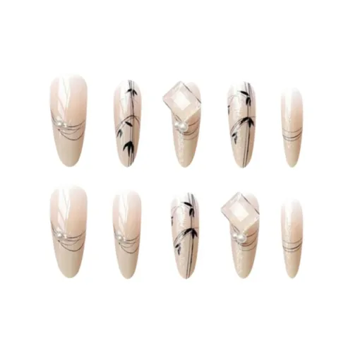 ORANOT Китайский стиль ICE CUBE Люксовый стиль Премиум Кошачий глаз Новый китайский стиль Чернила False Nail Tapered Длинный 24 мм